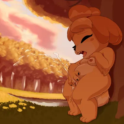 isabelle (animal crossing) (animal crossing, nintendo) created by renabu