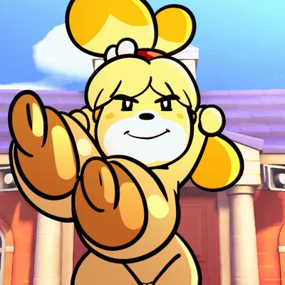 isabelle (animal crossing) (animal crossing, nintendo) created by sachasketchy