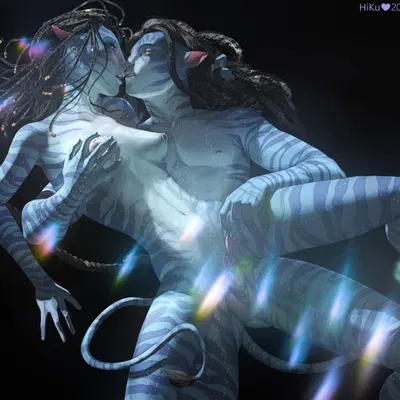 jake sully, neytiri (james cameron's avatar) created by hi-ku