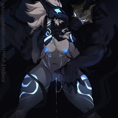 kindred (lol), lamb (lol), wolf (lol) (league of legends, riot games) created by mrwhitebear