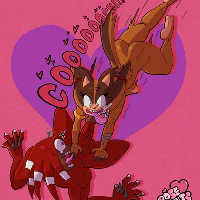 knuckles the echidna, sticks the jungle badger (sega, sonic boom) created by rosepits