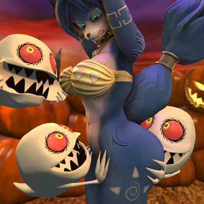 krystal (star fox) (halloween, nintendo) created by furchev