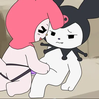 kuromi, my melody (onegai my melody, sanrio) created by thatguy76220740