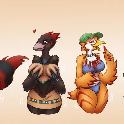 link, link (rito form), pokali (woodnote) (nintendo, the legend of zelda) created by saphirathefur