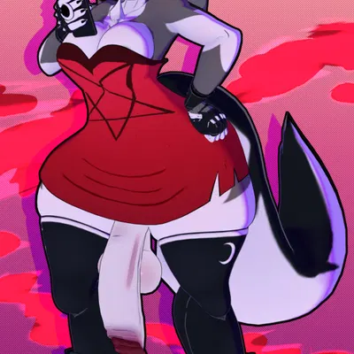 loona (cryptiacurves), loona (helluva boss) (hellaverse, helluva boss) created by nonehub