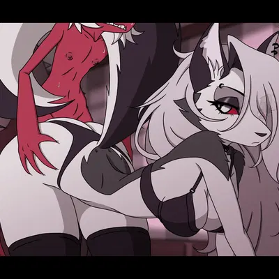 loona (helluva boss), moxxie (helluva boss) (hellaverse, helluva boss) created by kyde