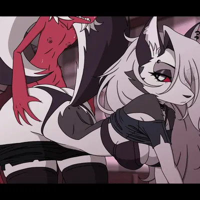 loona (helluva boss), moxxie (helluva boss) (hellaverse, helluva boss) created by kyde