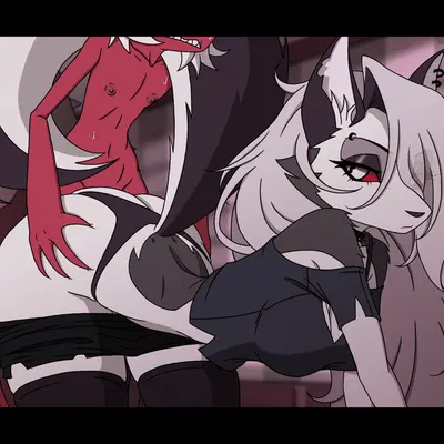 loona (helluva boss), moxxie (helluva boss) (hellaverse, helluva boss) created by kyde