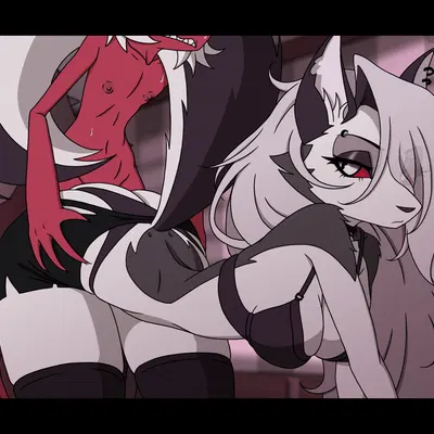 loona (helluva boss), moxxie (helluva boss) (hellaverse, helluva boss) created by kyde