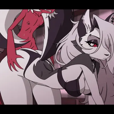 loona (helluva boss), moxxie (helluva boss) (hellaverse, helluva boss) created by kyde