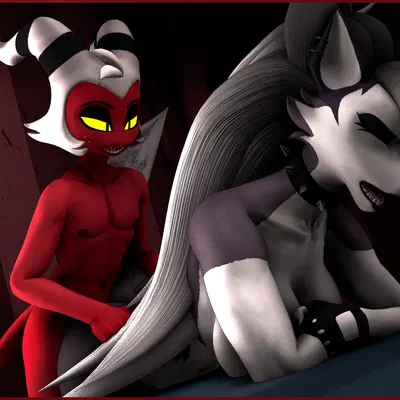 loona (helluva boss), moxxie (helluva boss) (hellaverse, helluva boss) created by wonderfox712