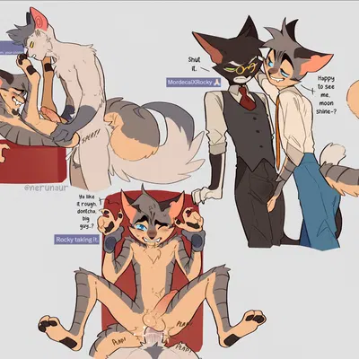 mordecai heller, nicodeme savoy, rocky rickaby (lackadaisy) created by nerunaur