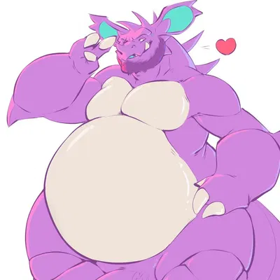 nidochi (nintendo, pokemon) created by chibsarts