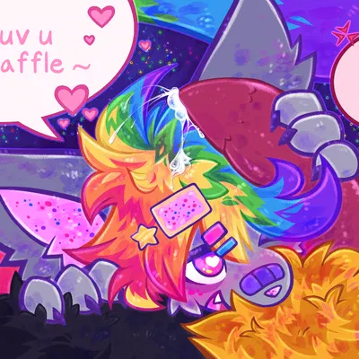 nyan borealis (ikitsunyan), nyan cat, tac australis (ikitsunyan) (cockwaffle, nyan cat (copyright)) created by sinfulkitz