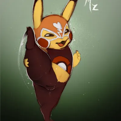 pikachu libre (nintendo, pokemon) created by truemew