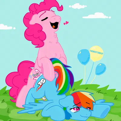pinkie pie (mlp), rainbow dash (mlp) (friendship is magic, hasbro) created by furward thinker