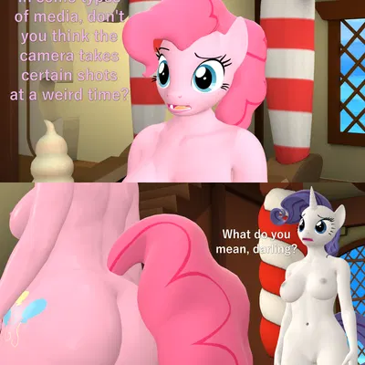 pinkie pie (mlp), rarity (mlp) (friendship is magic, hasbro) created by papadragon69