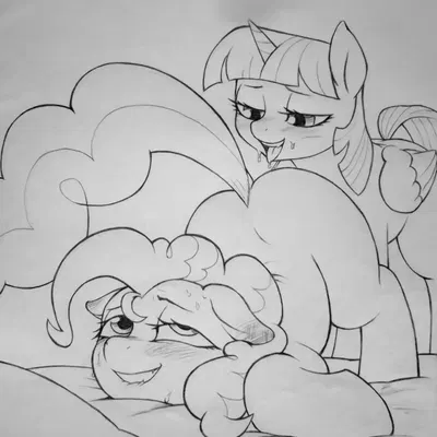 pinkie pie (mlp), twilight sparkle (mlp) (friendship is magic, hasbro) created by perrox