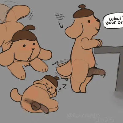 pompompurin (character) (sanrio) created by furinmyeyes