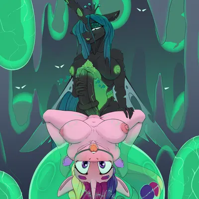 princess cadance (mlp), queen chrysalis (mlp) (friendship is magic, hasbro) created by chapaevv
