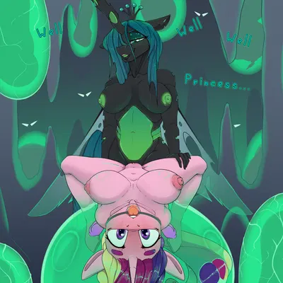princess cadance (mlp), queen chrysalis (mlp) (friendship is magic, hasbro) created by chapaevv