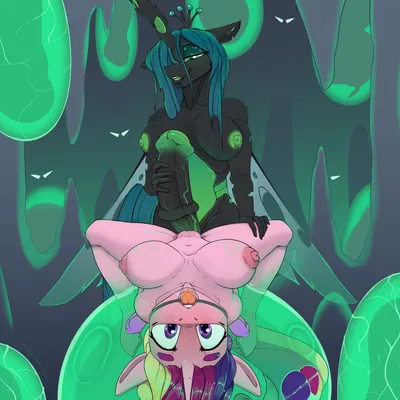 princess cadance (mlp), queen chrysalis (mlp) (friendship is magic, hasbro) created by chapaevv