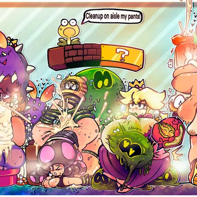 princess daisy, princess peach, toadette (mario bros, nintendo) created by generalplorp