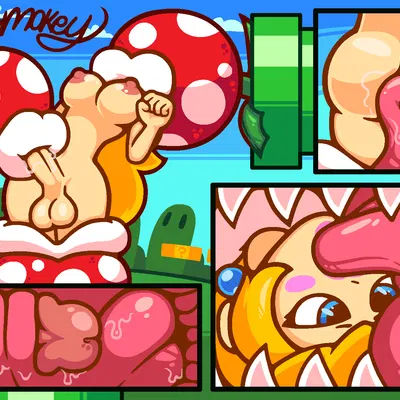 princess peach (mario bros, nintendo) created by smokey the menish