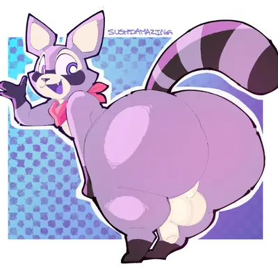 rambley raccoon (indigo park) created by sushiamazing