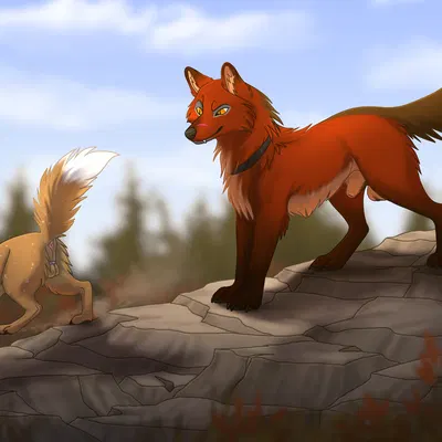 red (ninafoxxo), sam (lavamouse) created by thorn193