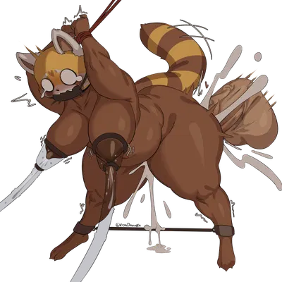 retsuko (aggretsuko, sanrio) created by kryadrawgin