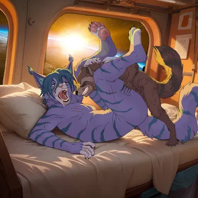 rocket raccoon (guardians of the galaxy, marvel) created by ai assisted, ai generated background