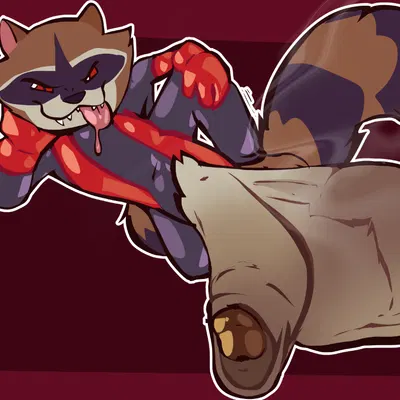 rocket raccoon (guardians of the galaxy, marvel) created by planetsunrise