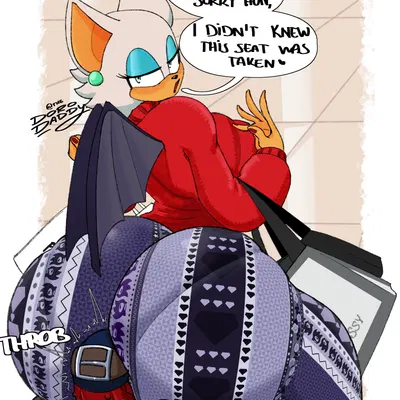 rouge the bat (forbidden pants, meme clothing) created by thedorodaddy