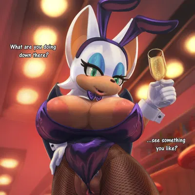 rouge the bat (sega, sonic the hedgehog (series)) created by drxsmokey