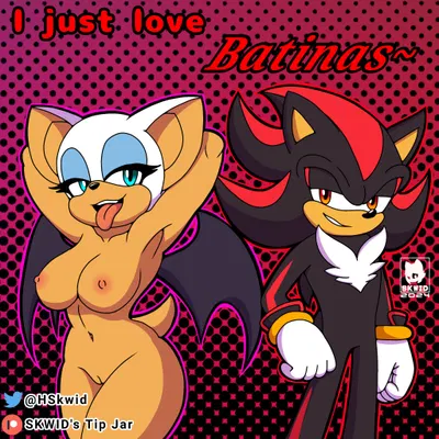 rouge the bat, shadow the hedgehog (sega, sonic the hedgehog (series)) created by skwid