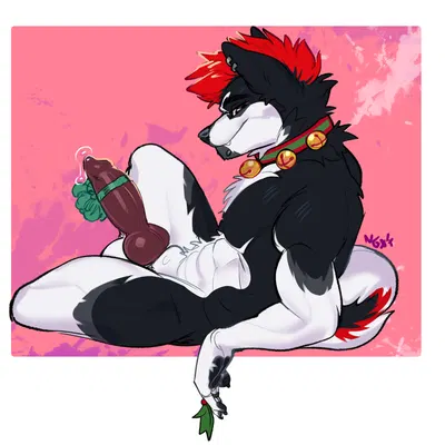 sebastian the husky (christmas) created by nozomyarts