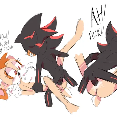 shadow the hedgehog, vanilla the rabbit (sega, sonic the hedgehog (series)) created by foontanu