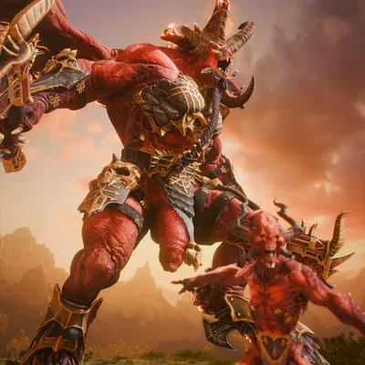 skarbrand (total war: warhammer, warhammer (franchise)) created by rooking