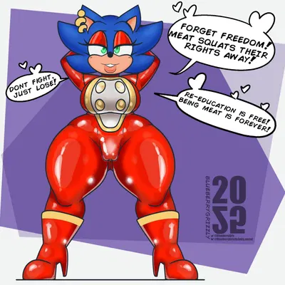 sonic the hedgehog (meatcorp, sega) created by blueberrygrizzly