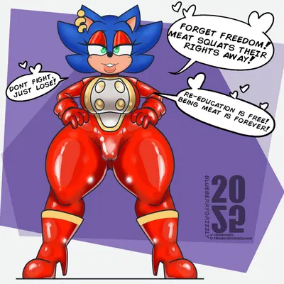 sonic the hedgehog (meatcorp, sega) created by blueberrygrizzly