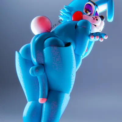 toy bonnie (fnaf) (five nights at freddy's, five nights at freddy's 2) created by vincead