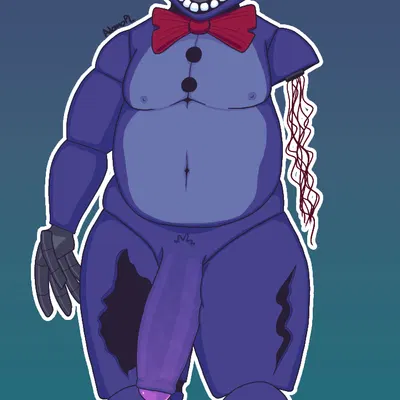 withered bonnie (fnaf) (five nights at freddy's, five nights at freddy's 2) created by adamopl
