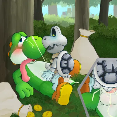 yoshi (character) (mario bros, mario party) created by oliviwott