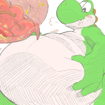 yoshi (character) (mario bros, nintendo) created by sabamiso (sabamasasix)