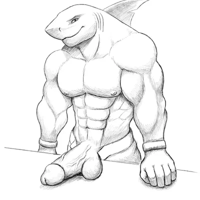 5 fingers, abs, anthro, balls