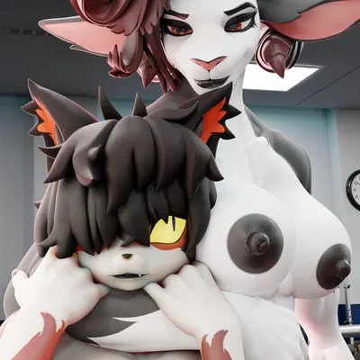 aak (arknights), stella (leodamodeler) (arknights, hypergryph) created by mereo