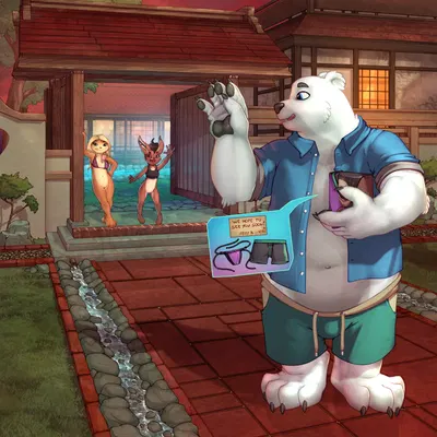 abby salt, horace the polar bear, sarah (neko-me) created by neko-me, vest (artist)