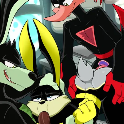ace bunny, rev runner, tech e. coyote (loonatics unleashed, looney tunes) created by lonbluewolf