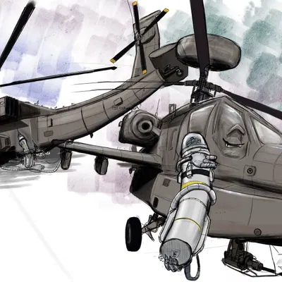 ah-64 apache, boeing created by mertvisvet84400